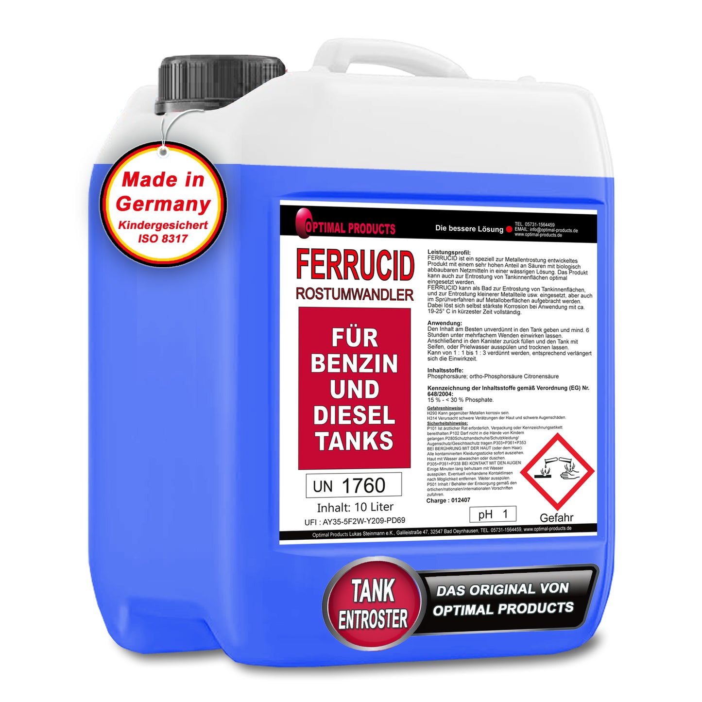 Rostumwandler Benzin und Dieseltanks