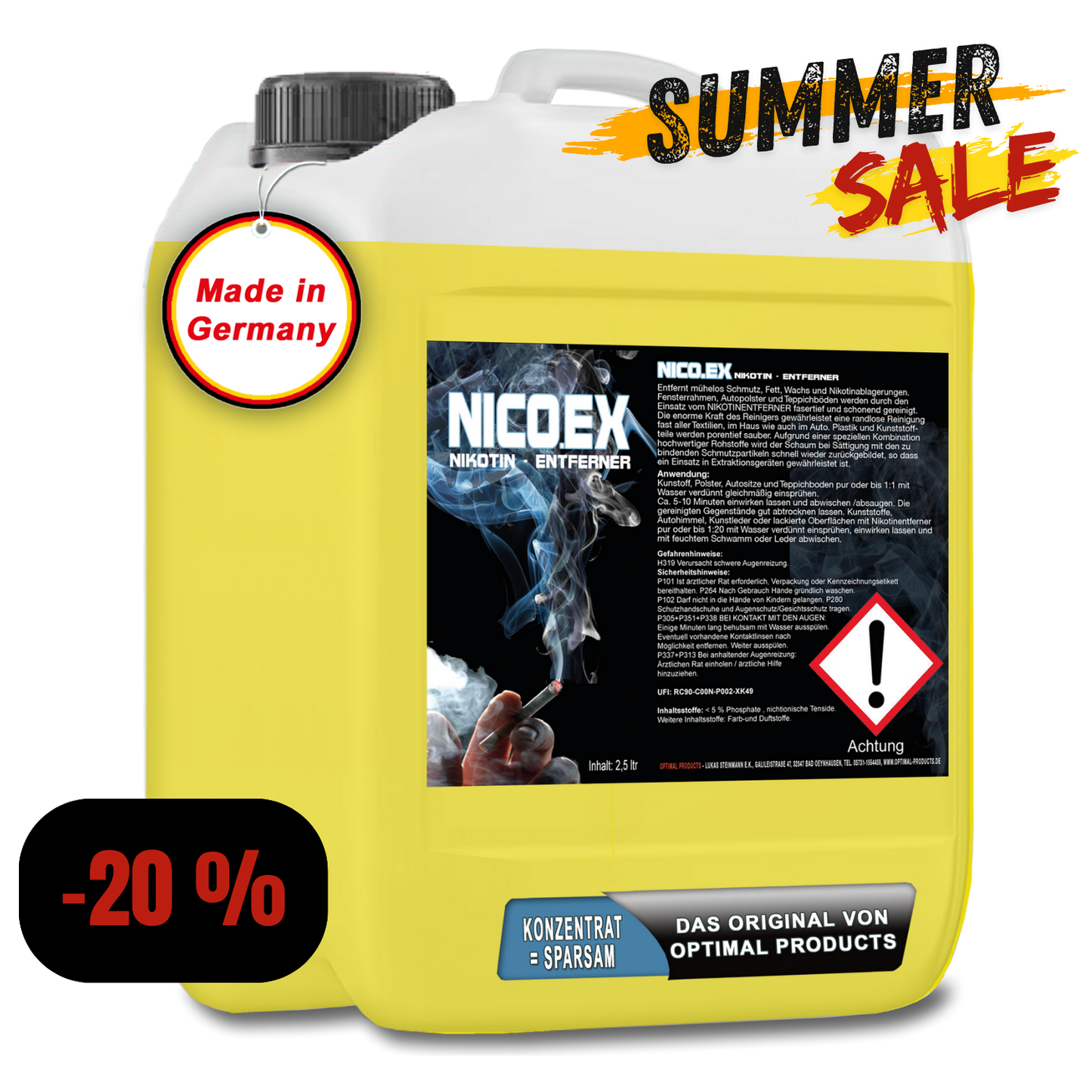 Nikotinentferner NicoEx 2,5 Liter