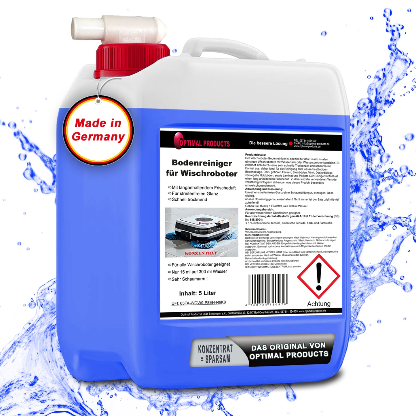 Bodenreiniger für Wischroboter