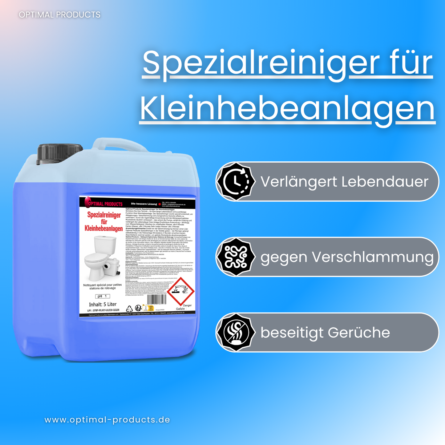Spezialreiniger für Kleinhebeanlagen 5L