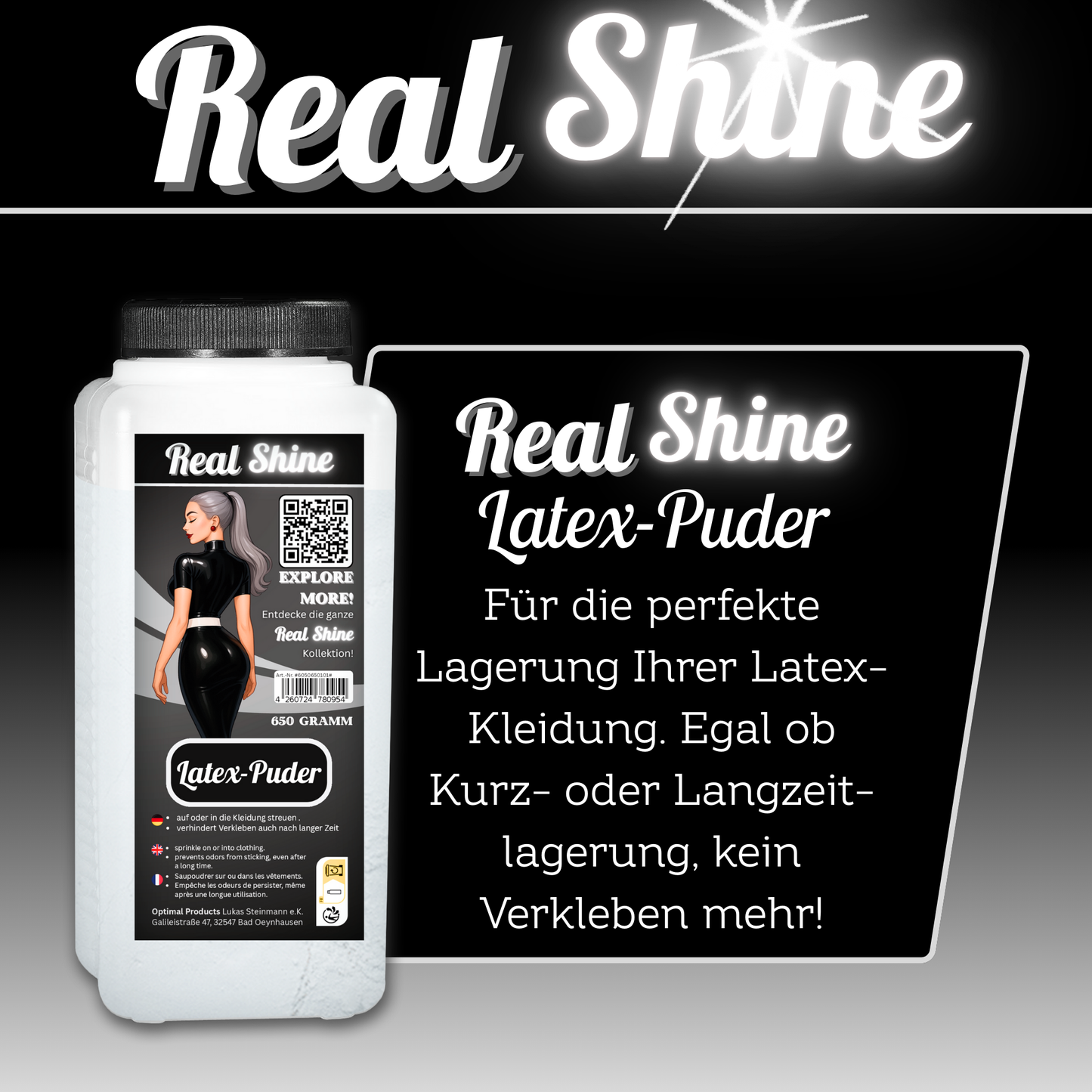 Realshine Talkum Puder 650g