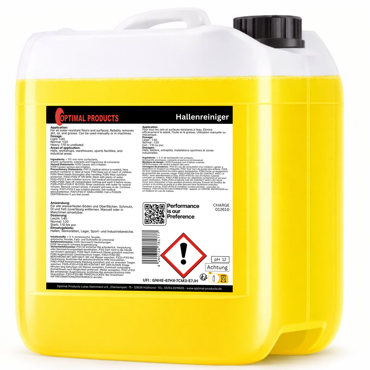 Nettoyant pour halls - Concentré de nettoyage
